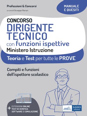 cover image of Concorso Dirigente tecnico con funzioni ispettive--Ministero Istruzione